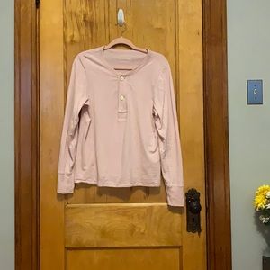 Everlane The ReCotton Henley Lilac NWOT